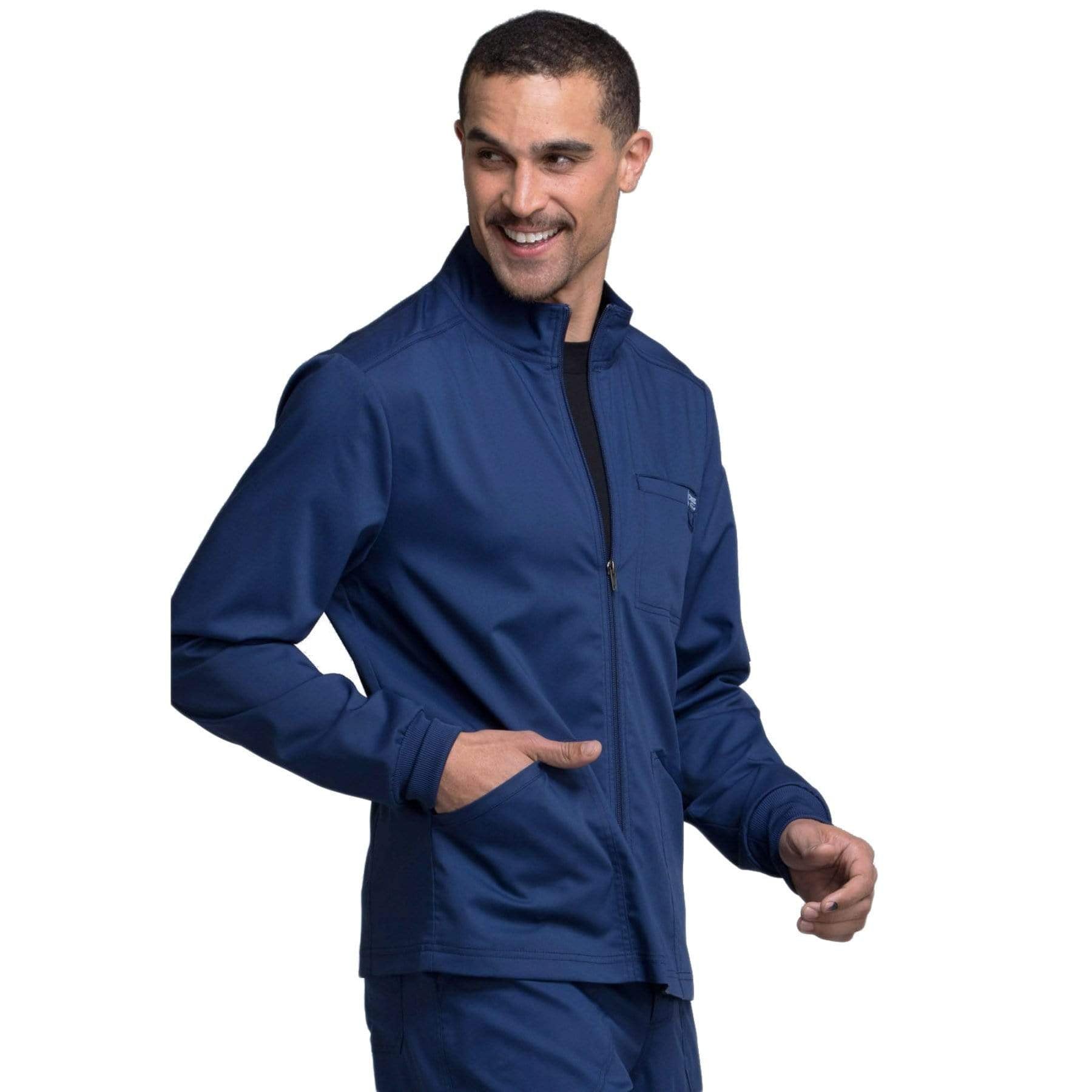 Men's Zip Front Scrub Jacket